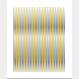 Gold and Silver (Stripes) Posters and Art